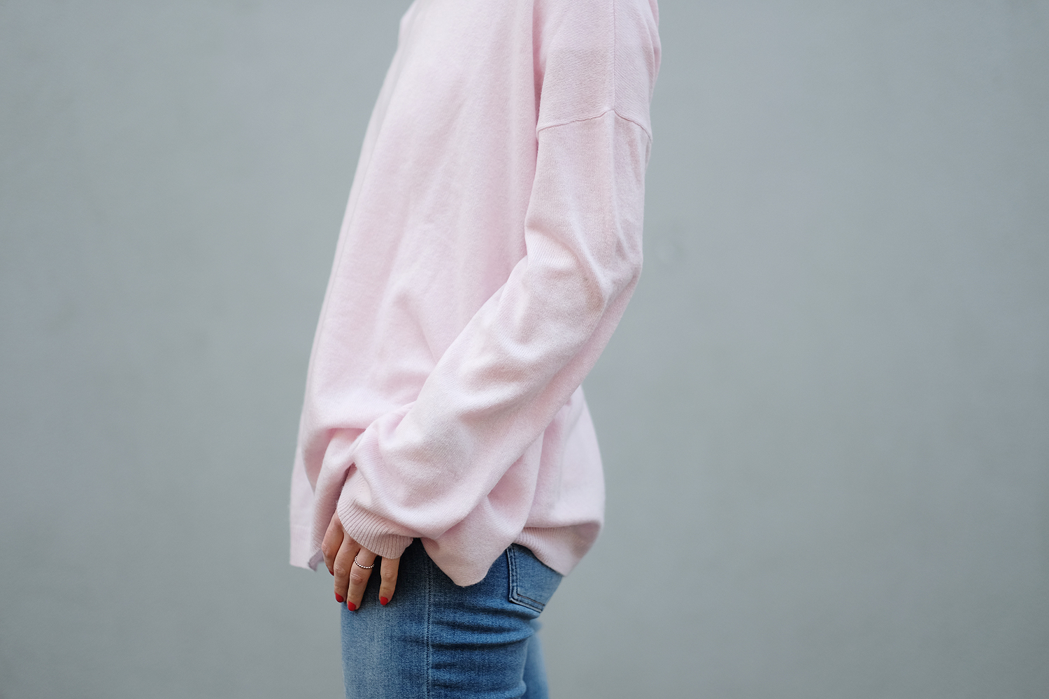 pull cachemire rose