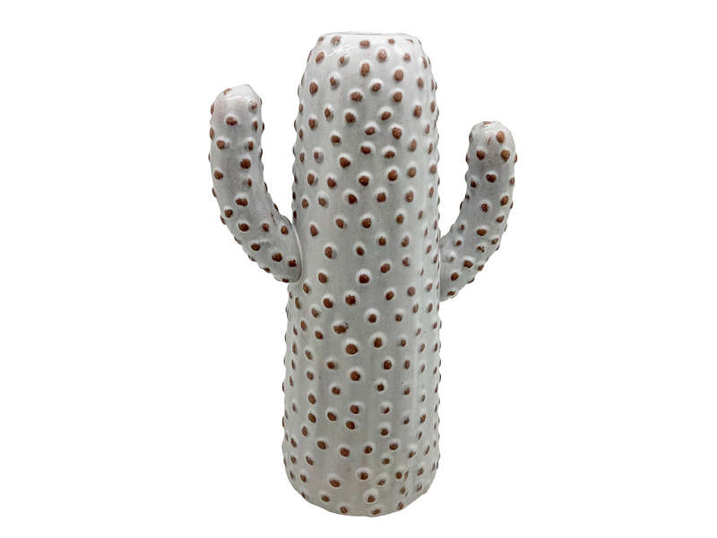 vase cactus blanc